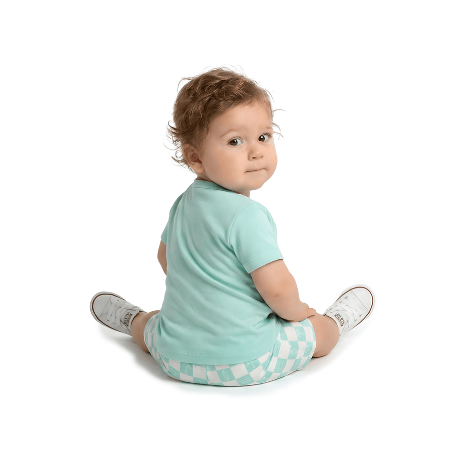CONJUNTO MAS BB PRANCHA DE SURF CHA VERDE/OFF WHITE