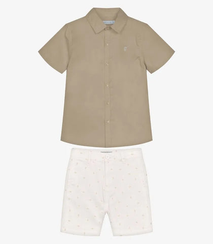 CONJ MAS CAMISA MC POPEL E BER SARJA EST SISAL/OFF WHITE