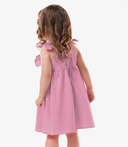 VESTIDO ALCA LACO BAB BUSTO TRICOLINE CASHMERE ROSA