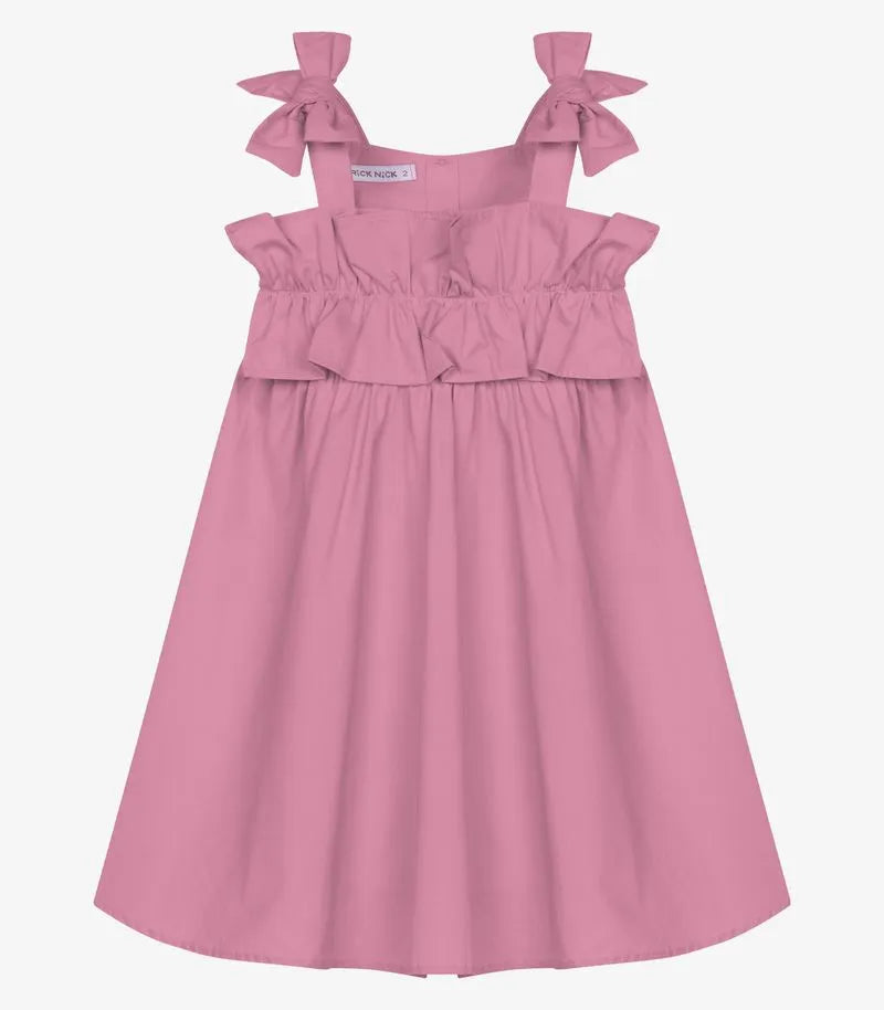 VESTIDO ALCA LACO BAB BUSTO TRICOLINE CASHMERE ROSA