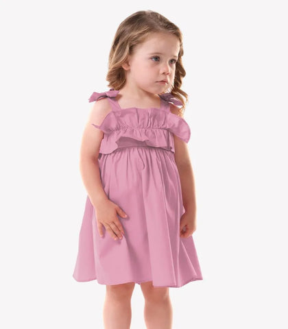 VESTIDO ALCA LACO BAB BUSTO TRICOLINE CASHMERE ROSA