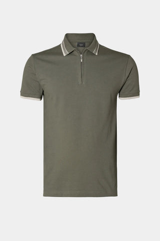 POLO MAS MC PIQUET ZIPER ARAMIS MILITAR