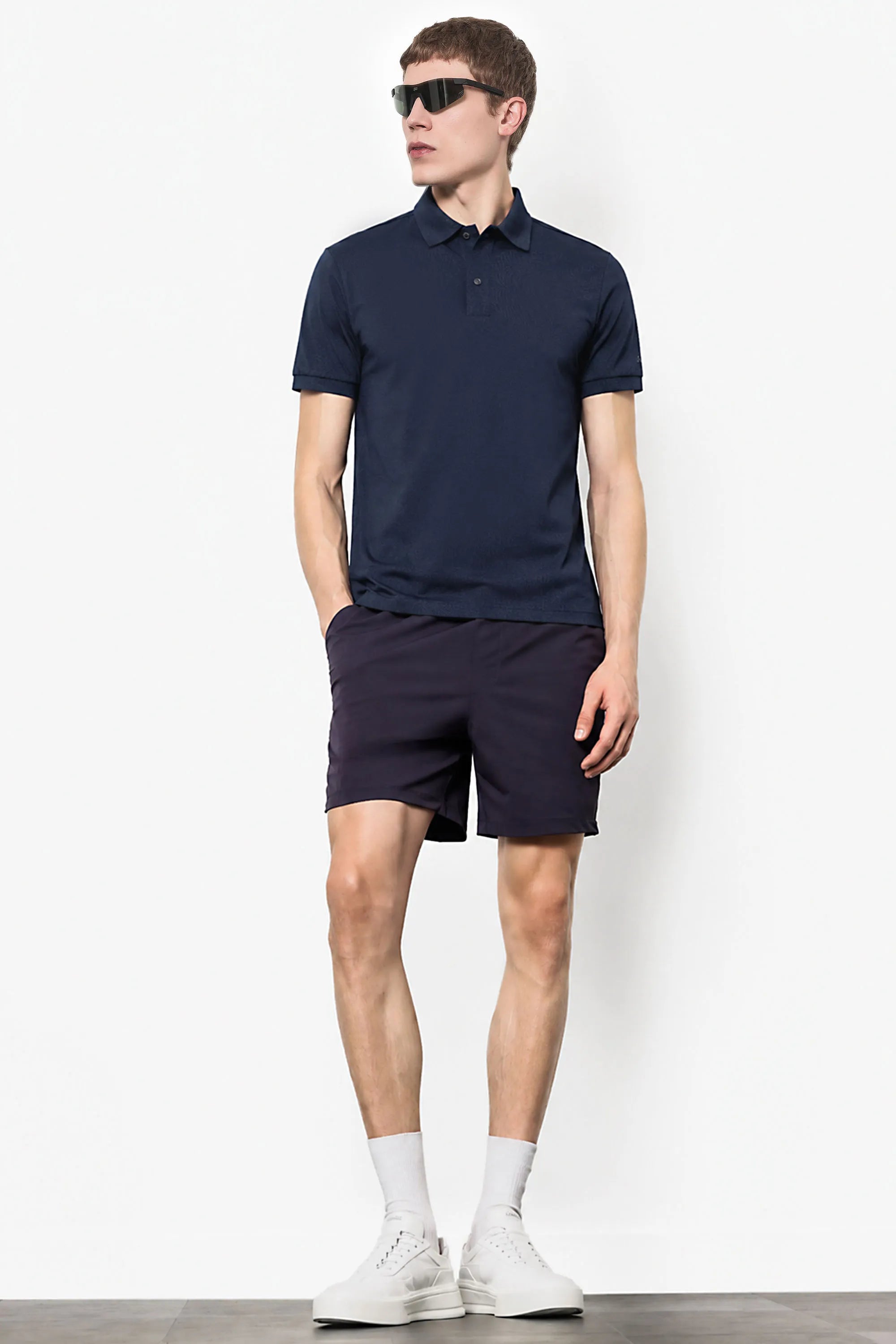 POLO MAS MC PIQUET SILK TECH URBAN DARK NAVY