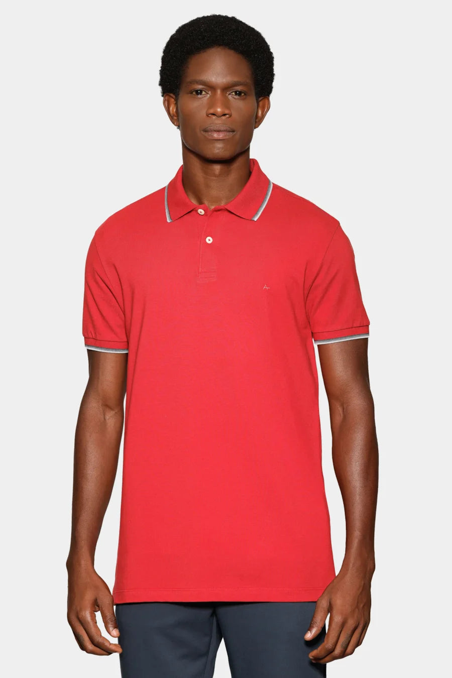 POLO MC MAS ARAMIS BASICA 4 FRISOS VERMELHO ARAMIS