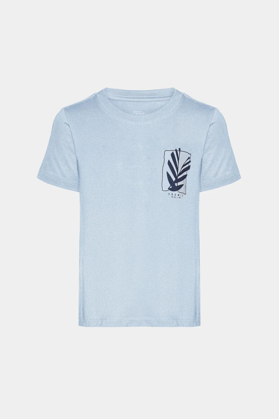 CAMISETA MC KIDS EST FOLHA GEOMETRICA AZUL CLARO