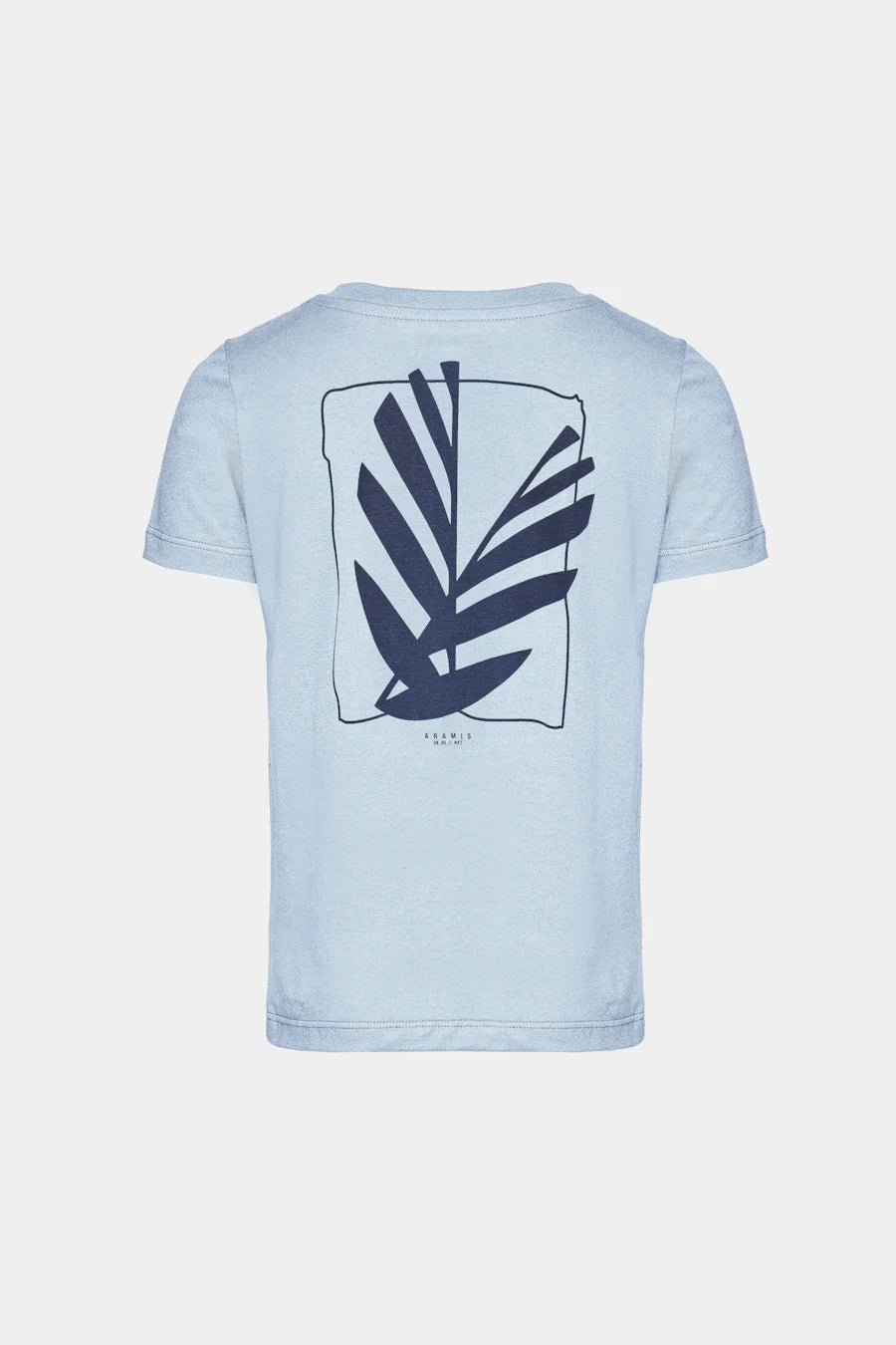 CAMISETA MC KIDS EST FOLHA GEOMETRICA AZUL CLARO