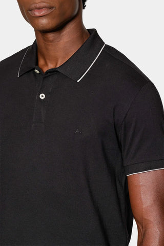 POLO MAS MC CLASSIC 1 FRISO ARAMIS PRETO
