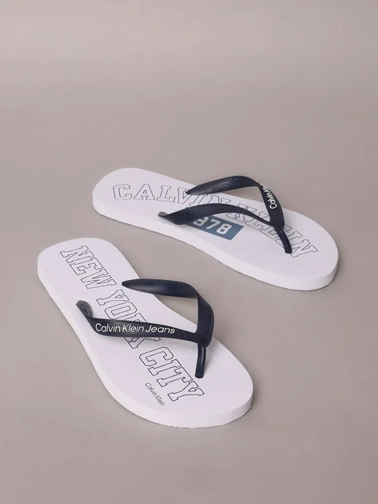 CHINELO CKJ MAS LOGO CK 1978 NYC BRANCO