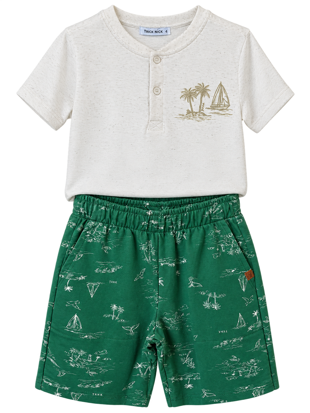 CONJ MAS CAM 2 BOT COQ RELEV BER MLT EST OFF WHITE/VERDE