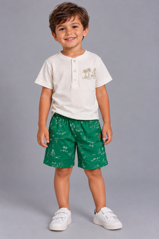 CONJ MAS CAM 2 BOT COQ RELEV BER MLT EST OFF WHITE/VERDE