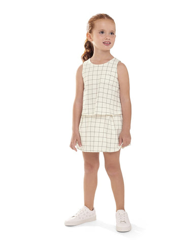 CONJ FEM REG E SAIA SARJADA LIQUID XAD OFF WHITE