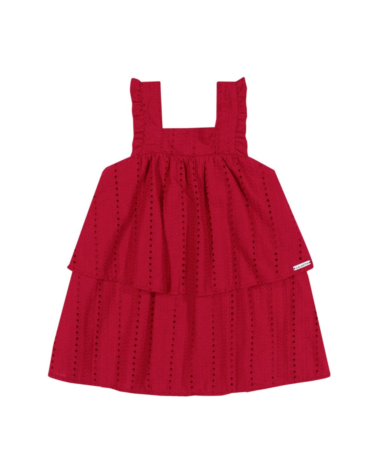 VESTIDO ALC TEC BORDADO LAISE VERMELHO