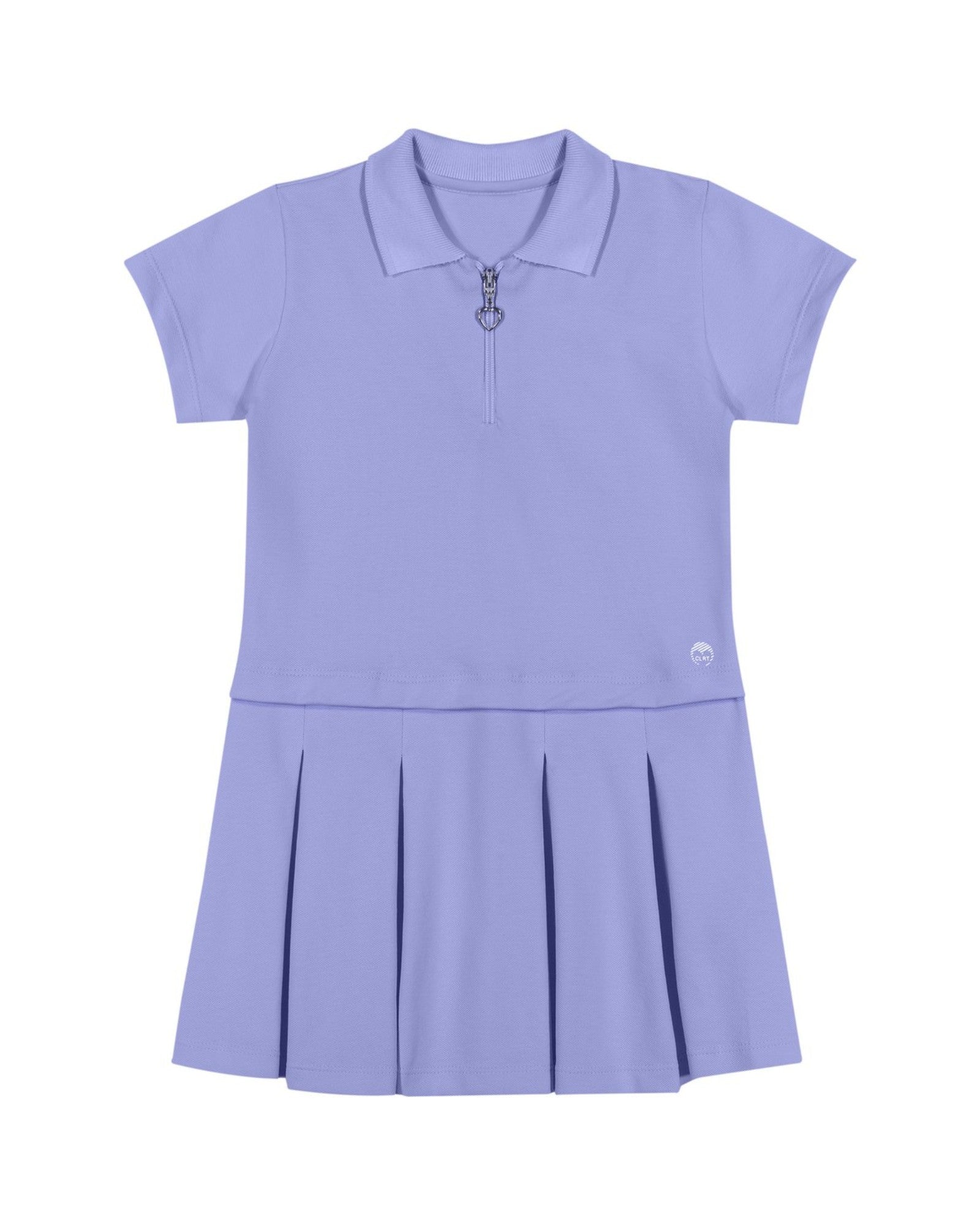 VESTIDO POLO ZIPER PIQUET LIQUID ROXO