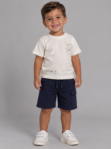 CONJ MAS CAM BORD FOLHAS E BERM PIQ OFF WHITE/MARINHO
