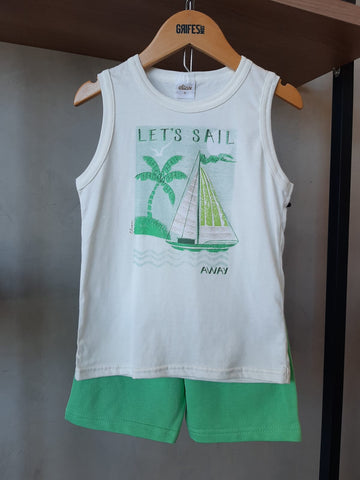 CONJ MAS REG EST COQ LETS SAIL E BERM OFF WHITE/VERDE