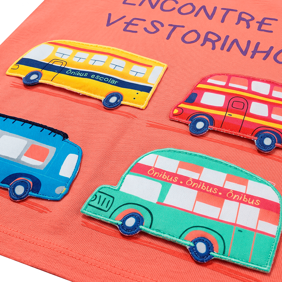 CAMISETA E LIVRO DIA DAS CRIANCAS CARROS MANGABA