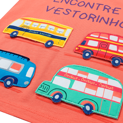 CAMISETA E LIVRO DIA DAS CRIANCAS CARROS MANGABA