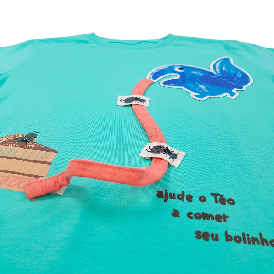 CAMISETA E LIVRO DIA DAS CRIANCAS TEO MENTA