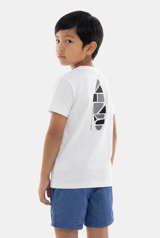 CAMISETA ARAMIS INF MC ESTAMPA PRANCHA OFF WHITE