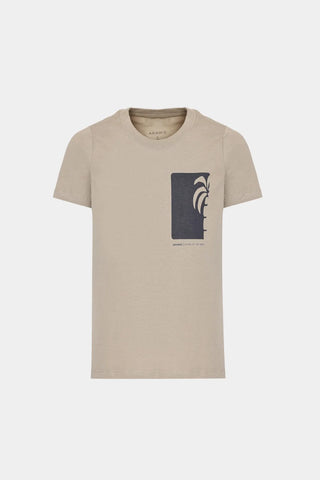 CAMISETA ARAMIS INF MC ESTAMPA COQUEIRO CAQUI