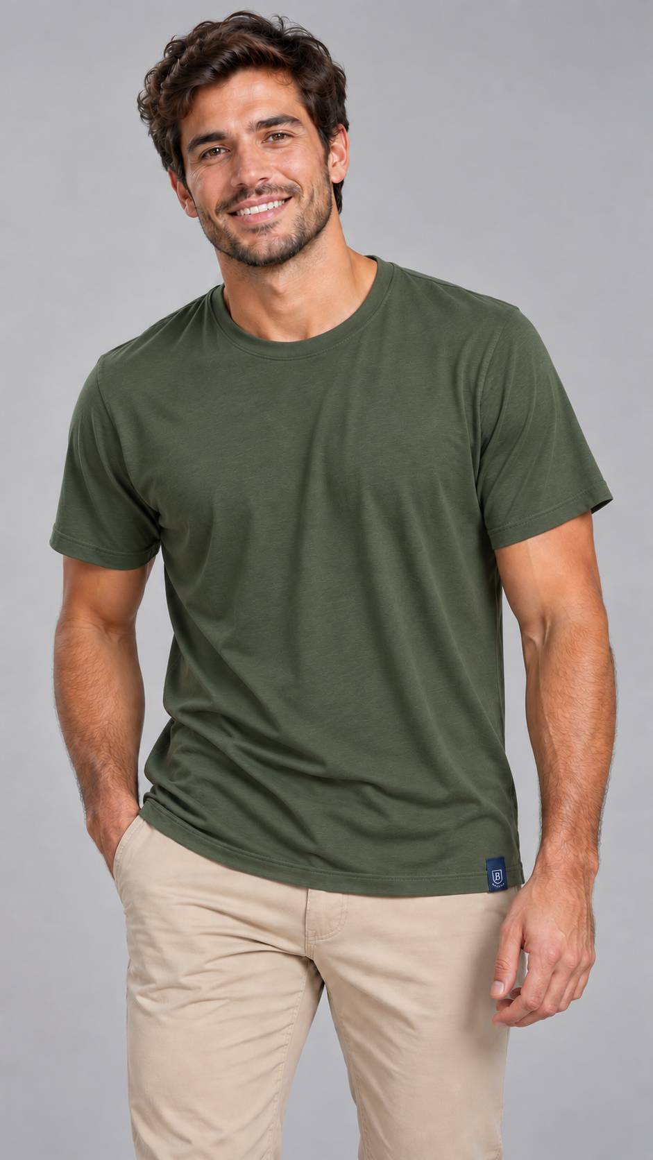 CAMISETA MC MAS MODAL BRENDON VERDE MILITAR