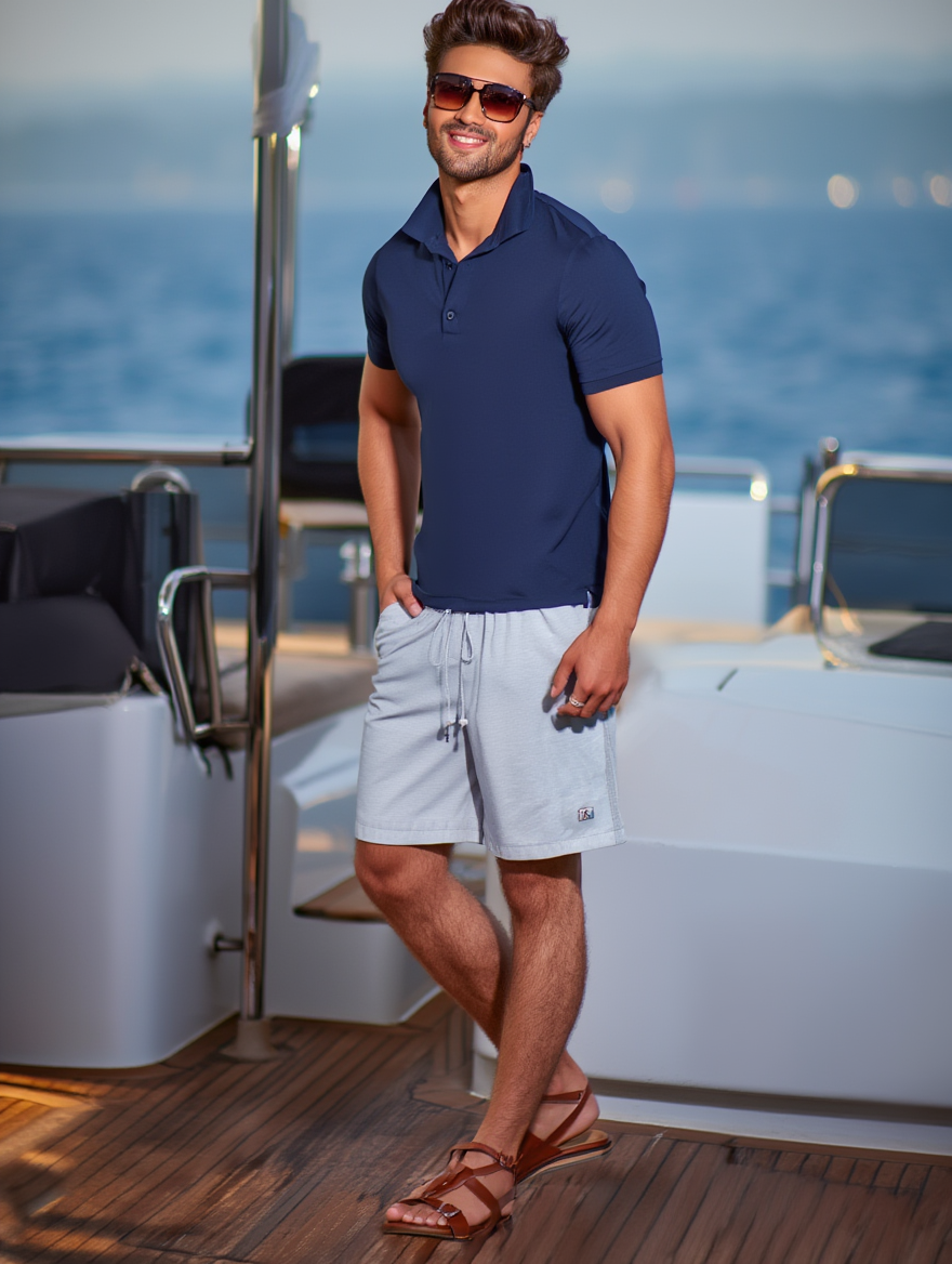 BERMUDA MAS ALFA PREMIUM VISCOSE CINZA CLARO