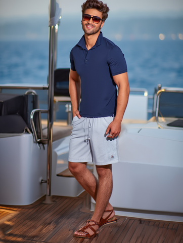 BERMUDA MAS ALFA PREMIUM VISCOSE CINZA CLARO