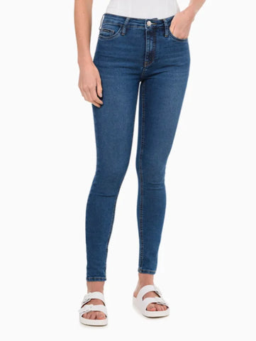 NOVO CALCA JNS FEM SUPER SKINNY FILIG DUPLO AZUL MEDIO