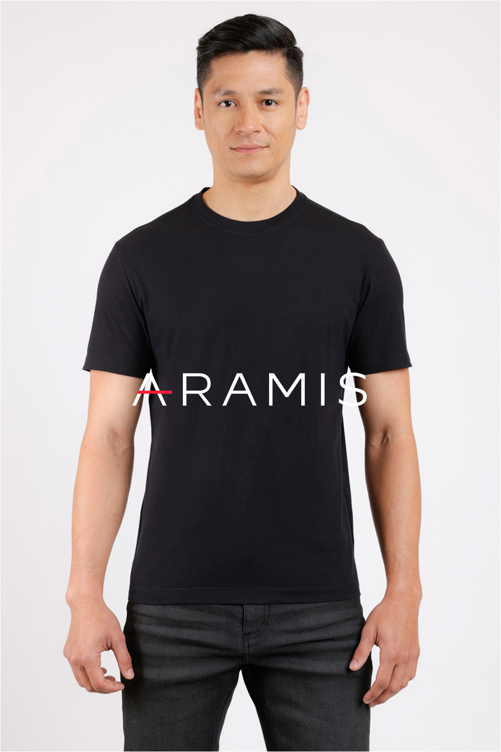 NOVO CAMISETA MAS ESTAMPA COSTAS FAIXA ARAMIS PRETO