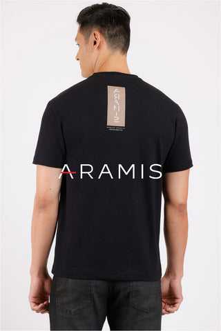 NOVO CAMISETA MAS ESTAMPA COSTAS FAIXA ARAMIS PRETO