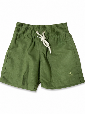SHORT LINHO MASC KIDS LISO BRENDON VERDE MILITAR