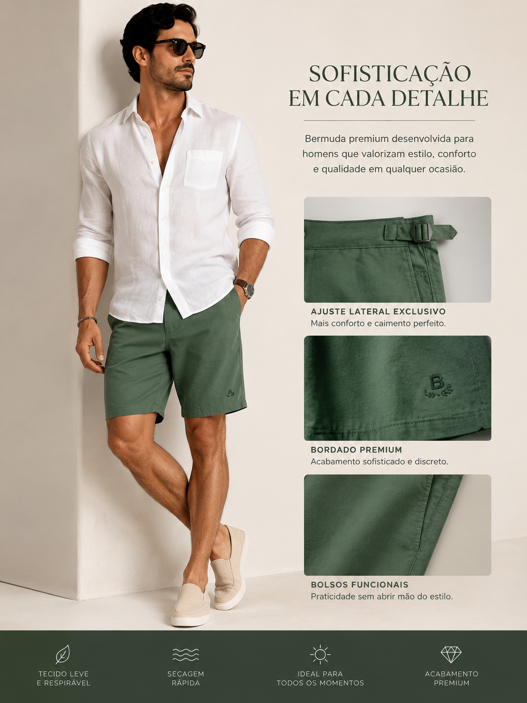 BERMUDA MAS CHINA C REGULADOR BRENDON VERDE MILITAR