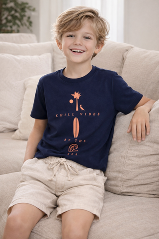 CAMISETA RSV MINI ESTAMPA CHILL VIBES MARINHO