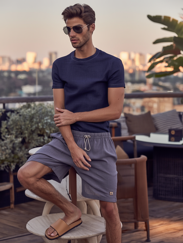 BERMUDA MAS ALFA PREMIUM VISCOSE CINZA ESCURO