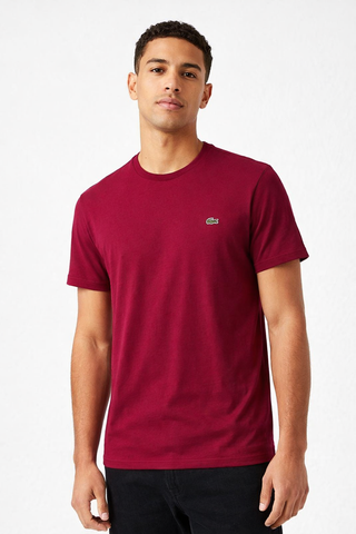 CAMISETA LACOSTE MC MASC BASICA BORDO 476