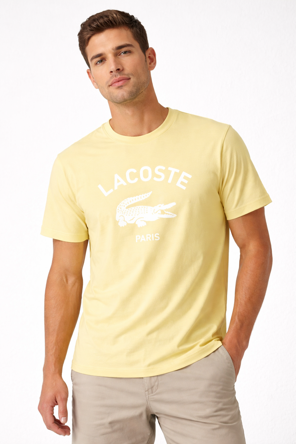 CAMISETA MASC MC LACOSTE AMARELO 361