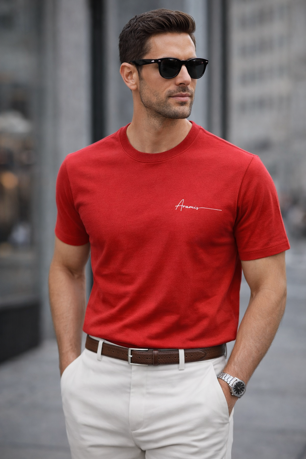 CAMISETA MC MAS ESTAMPA ARAMIS VERMELHO