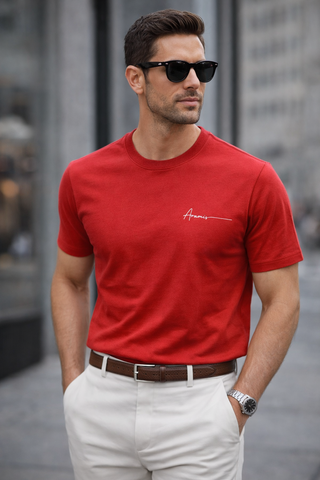 CAMISETA MC MAS ESTAMPA ARAMIS VERMELHO