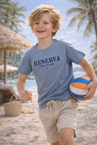 CAMISETA RSV MINI ESTAMPA SURF IN RIO AZUL DUST