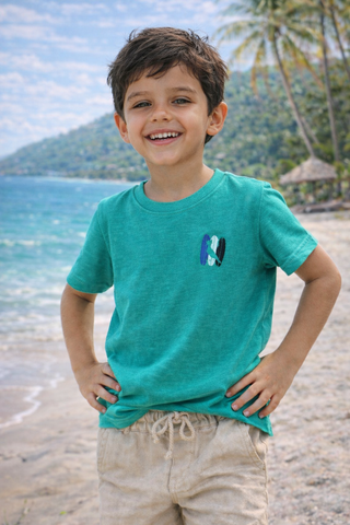 CAMISETA RSV MINI ESTAMPADA POWER TRIO VERDE BANDEIRA