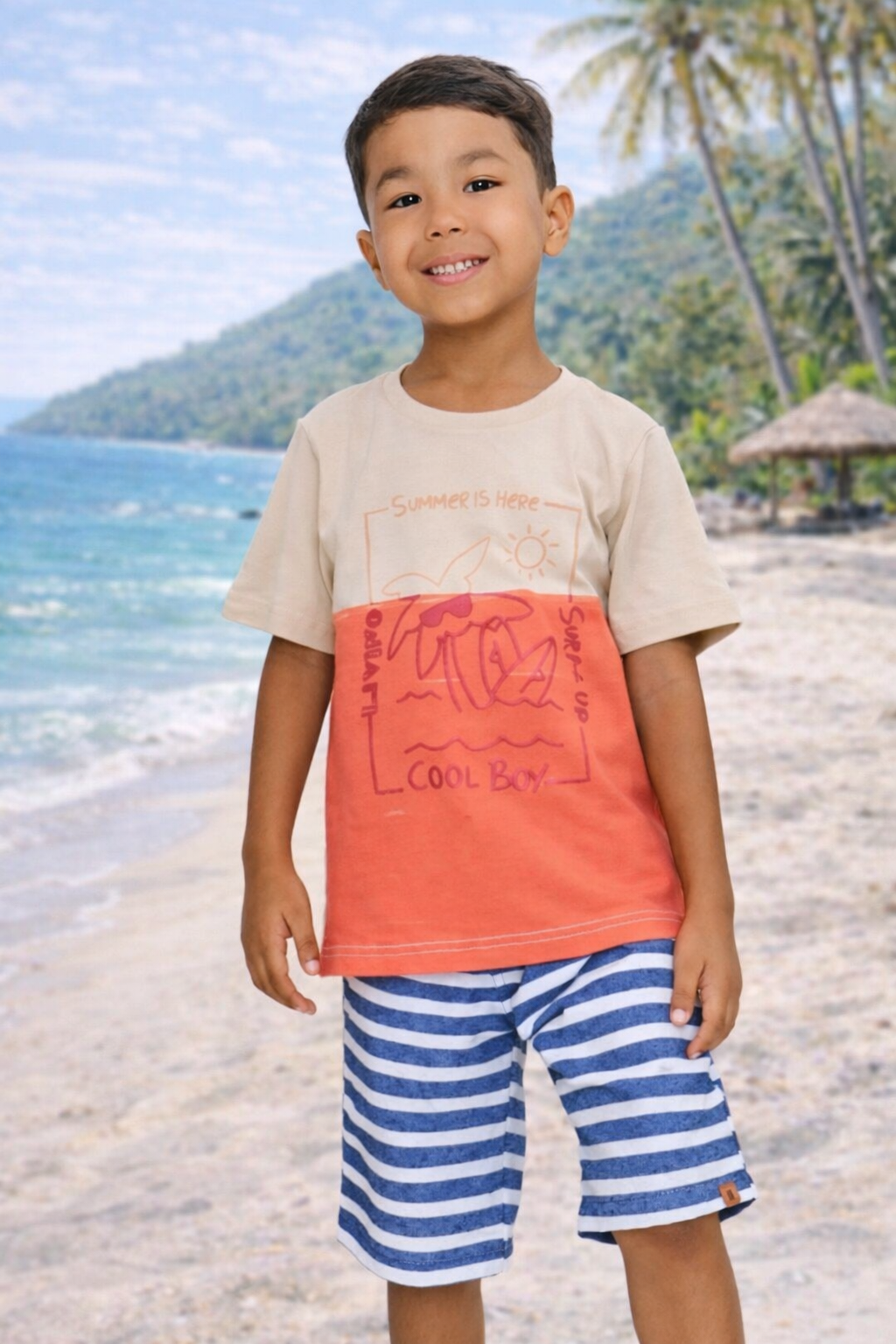 CONJ MAS SUMMER ALPHABETO AREIA/BRANCO/MARINHO