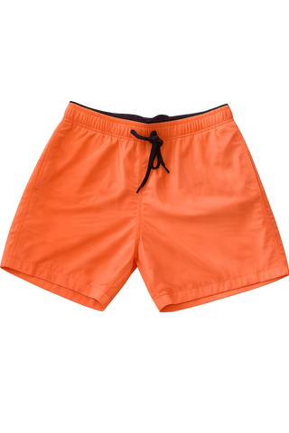 SHORT TACTEL MAS LISO C ELAST COLLOR LARANJA NEON/MARINHO