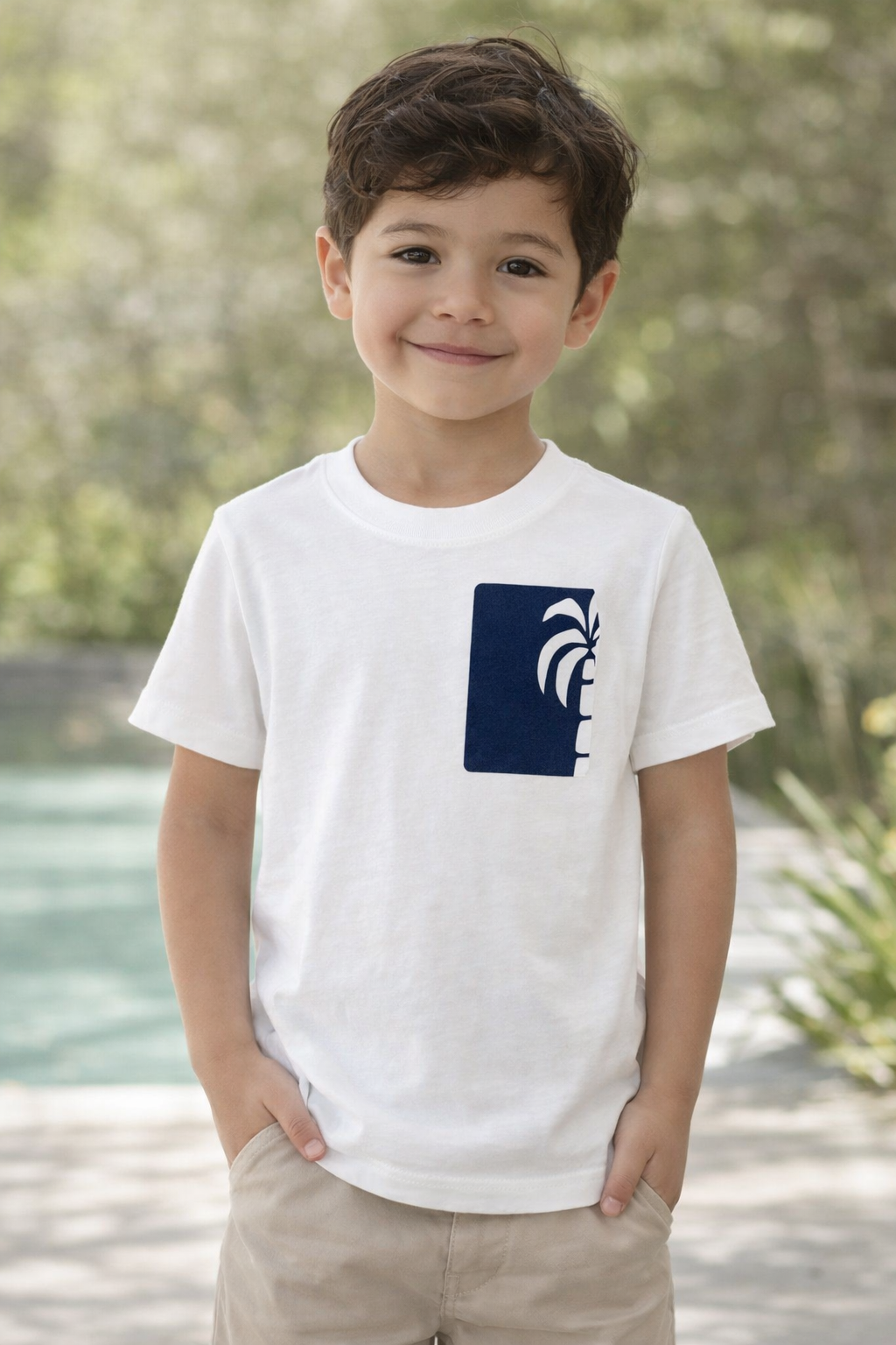 CAMISETA ARAMIS INF MC ESTAMPA COQUEIRO OFF WHITE