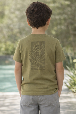 CAMISETA ARAMIS INF MC EST FOLHA LISTRA OLIVA