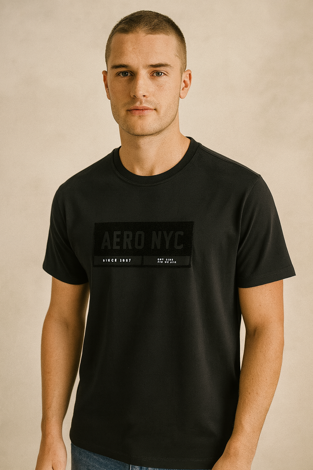 CAMISETA MAS MC SILKADA AEROPOSTALE PRETO