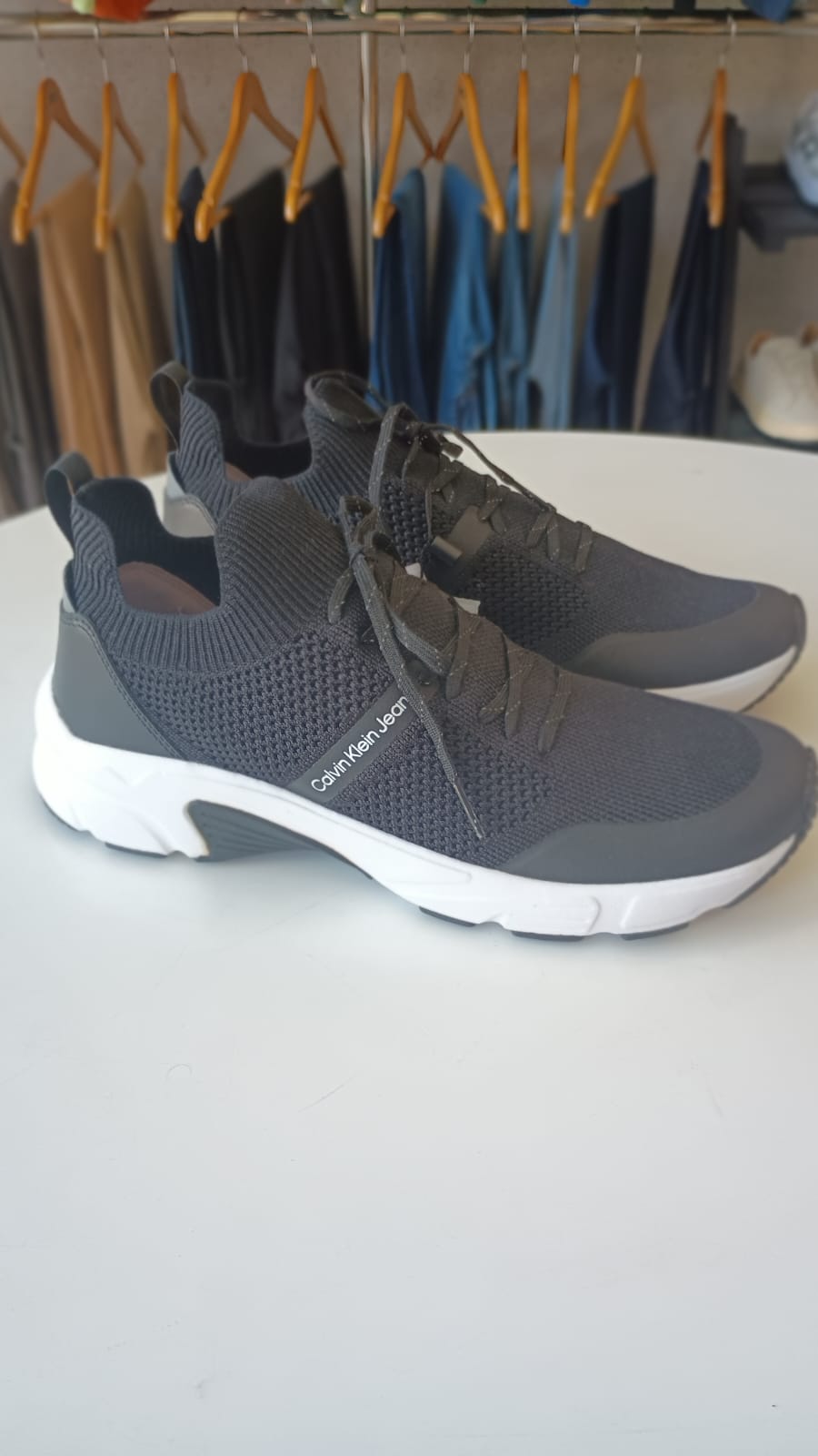 NOVO TENIS CKJ MASC NEW RUNNER KNITT PRETO