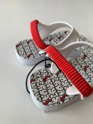 CHINELO RSV MINI BB MAS BOMB BRANCO/VERMELHO