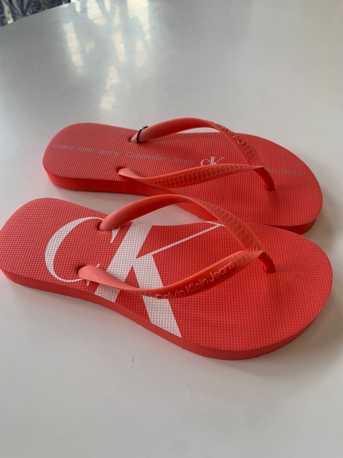 CHINELO CKJ KIDS FEM LOGO CORRIDO CK MELANCIA