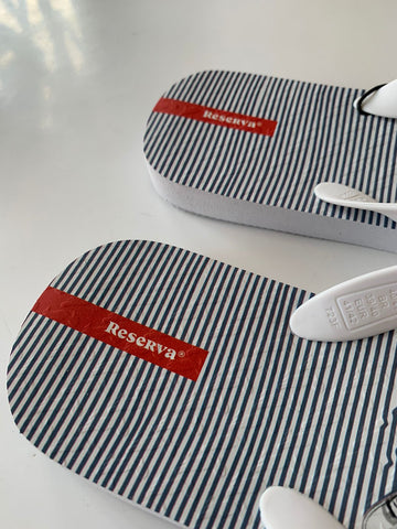 CHINELO RSV MAS NAVY STRIPES BRANCO