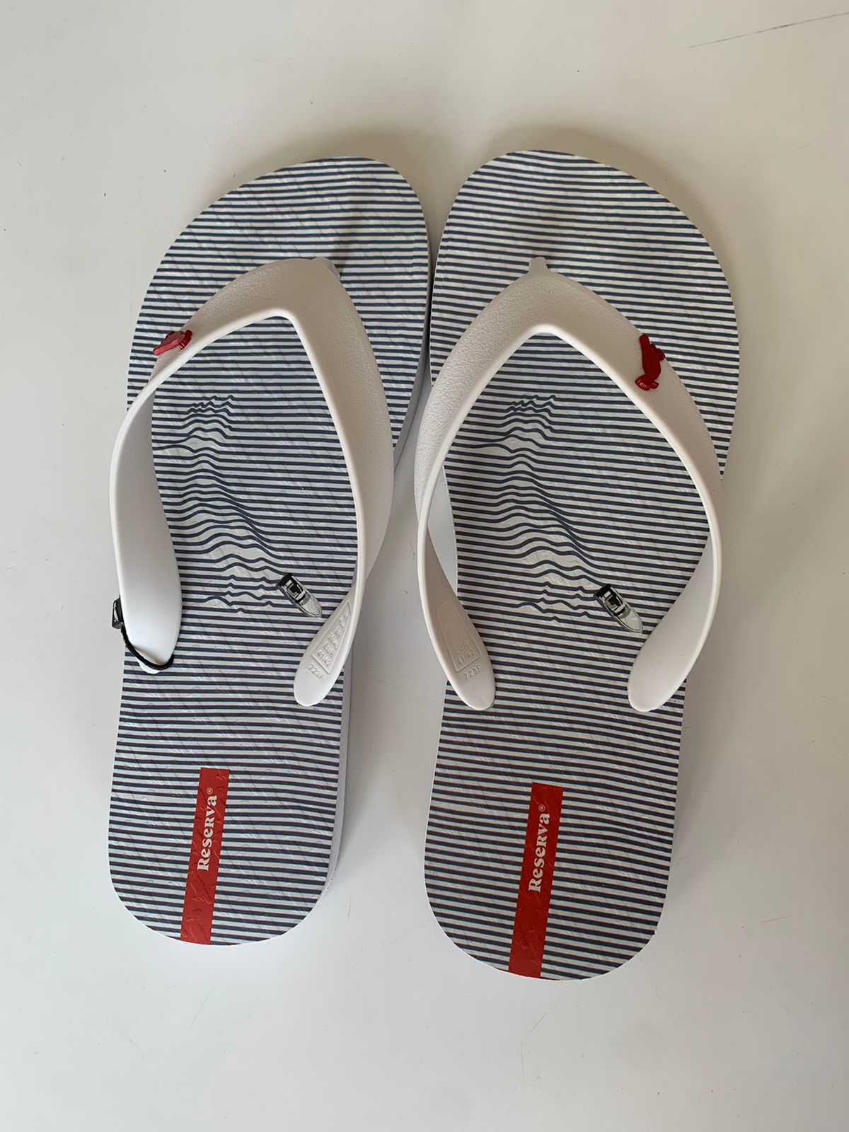 CHINELO RSV MAS NAVY STRIPES BRANCO